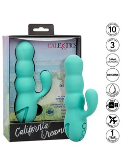 Calexotics Del Mar Diva - Vibratore Rabbit con Funzione Up & Down Verde Acqua
