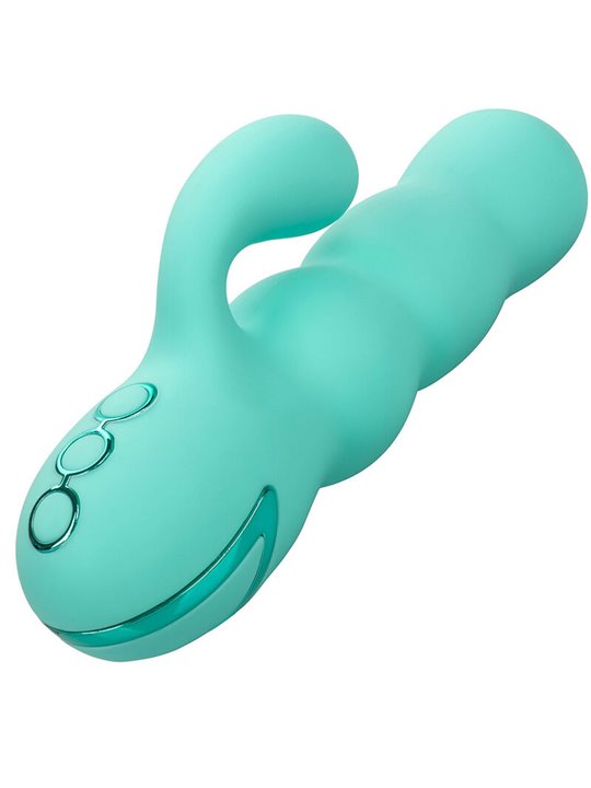 Calexotics Del Mar Diva - Vibratore Rabbit con Funzione Up & Down Verde Acqua