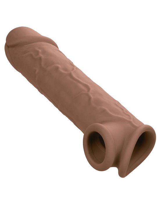 Calexotics Performance Maxx - Dildo Cavo Estensore per Pene 22,25 Cm Marrone