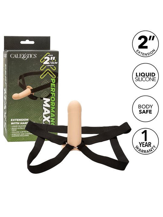 Calexotics Performance Maxx - Dildo Cavo Estensore per Pene 16 Cm Beige