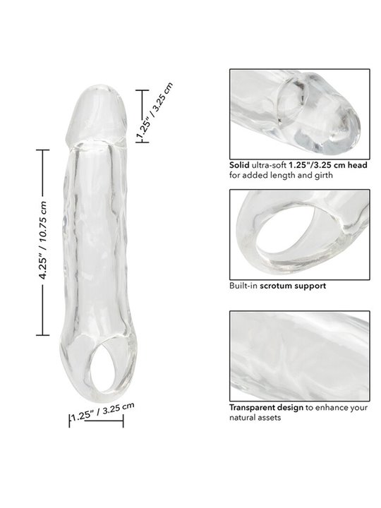 Calexotics Performance Maxx - Dildo Cavo Estensore Pene 17,75 Cm Trasparente