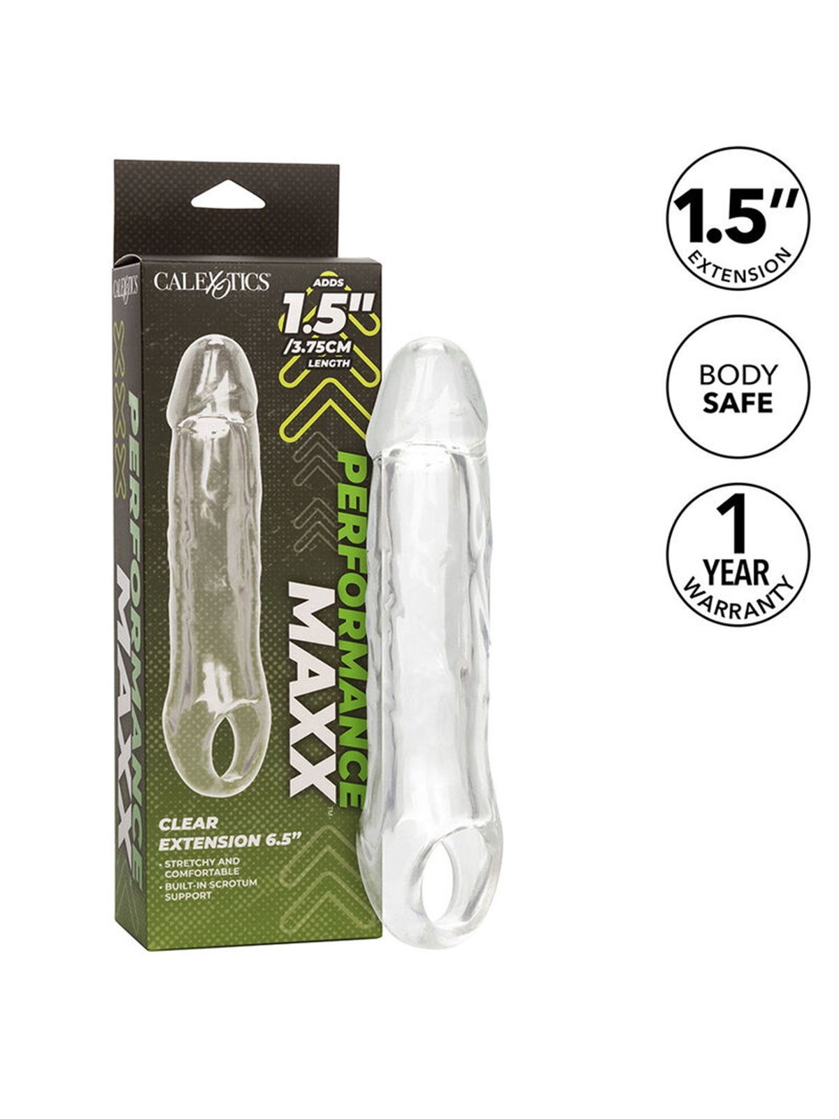 Calexotics Performance Maxx - Dildo Cavo Estensore Pene 21 Cm Trasparente