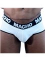 Macho MS30BL - Slip Taglio Classico con Coppa di Rinforzo Taglia L Bianco