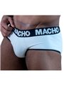 Macho MS30BL - Slip Taglio Classico con Coppa di Rinforzo Taglia L Bianco