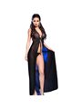 Chilirose - Cr 3275 Babydoll Long & Thong Black S/M