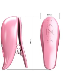 Pretty Love Leaf - Pinze Vibranti per Capezzoli 10 Funzioni - Colore Rosa