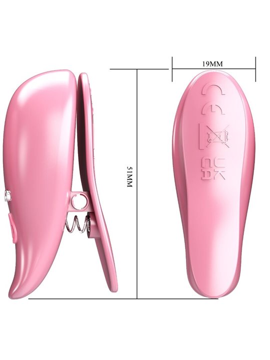 Pretty Love Leaf - Pinze Vibranti per Capezzoli 10 Funzioni - Colore Rosa