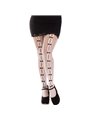Leg Avenue - Collant a Rete con Scollo a Cuore e Mini Fiocchi Taglia Unica Bianco