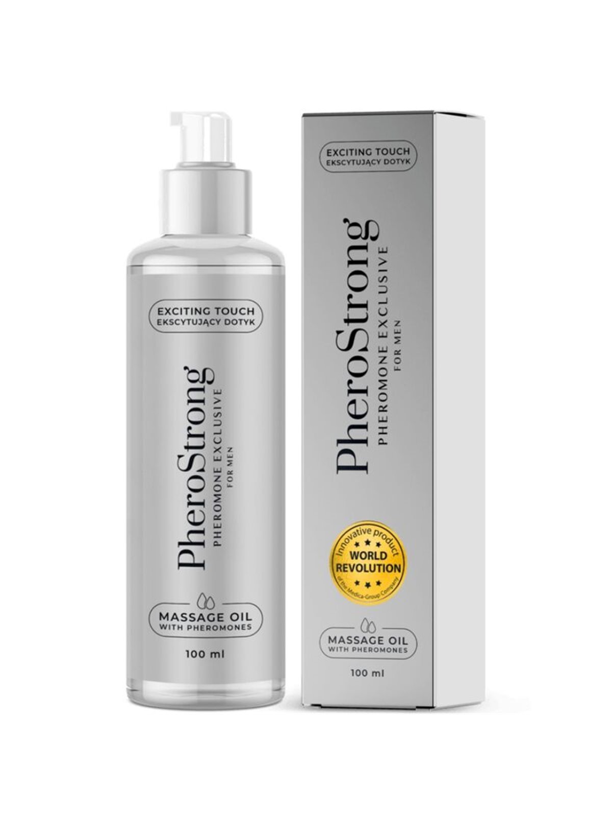 Pherostrong - Pheromone Exclusive - Olio da Massaggio ai Feromoni per Uomo 100 ML