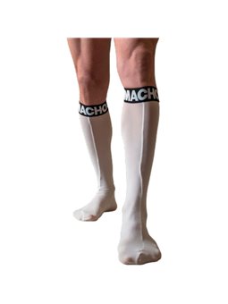 Macho - Calze per Uomo Sottili Taglia Unica Bianco