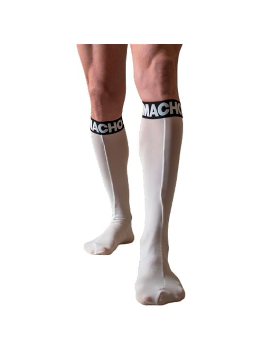 Macho - Calze per Uomo Sottili Taglia Unica Bianco