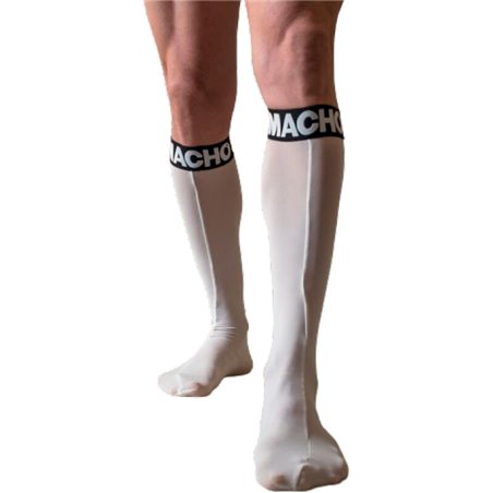 Macho - Calze per Uomo Sottili Taglia Unica Bianco