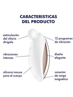 Satisfyer Spot On 2 - Vibratore Massaggiatore Clitoridale Bianco Lucido