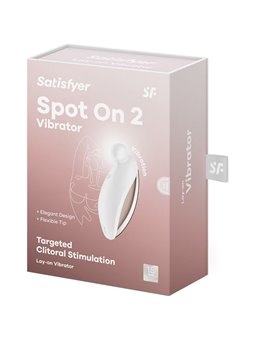 Satisfyer Spot On 2 - Vibratore Massaggiatore Clitoridale Bianco Lucido