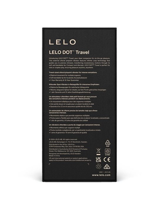 Lelo Dot Travel - Vibratore Stimolatore Clitoridale Viola con Punta Flessibile