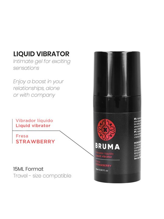 Bruma - Vibratore Liquido Ultra Scorrevole Aroma Fragola 15 ML