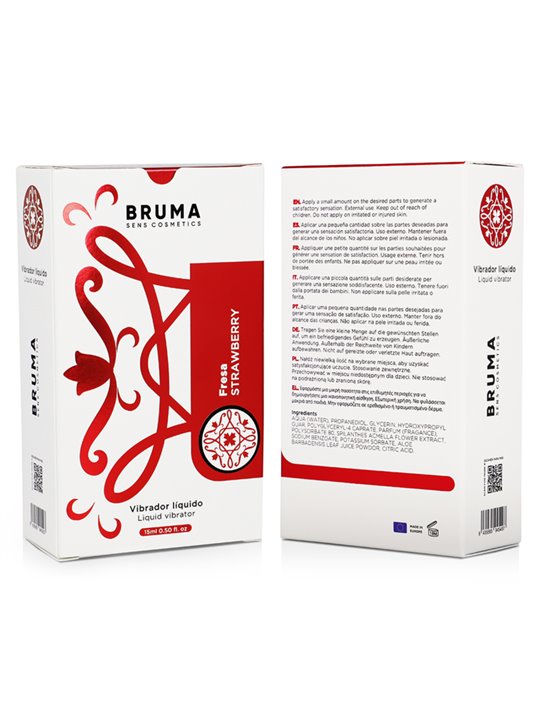 Bruma - Vibratore Liquido Ultra Scorrevole Aroma Fragola 15 ML