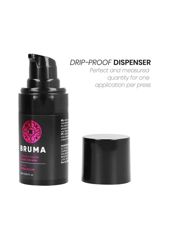 Bruma - Vibratore Liquido Ultra Scorrevole Aroma Bubblegum 15 ML