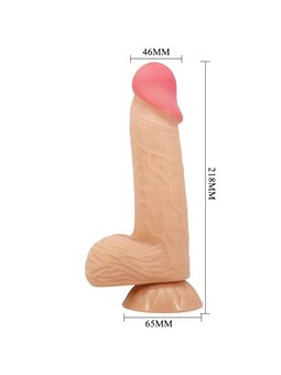 Pretty Love - Sliding Skin Series Realistic Dildo With Sliding Skin Suction Cup 20.6 Cm