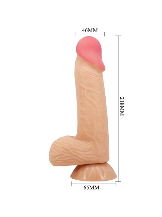 Pretty Love Sliding Skin - Pene con Ventosa, Testicoli e Pelle Realistica 20,6 Cm