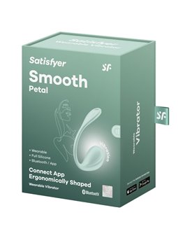 Satisfyer Smooth Petal - Stimolatore Punto G Verde Acqua con App Gratuita