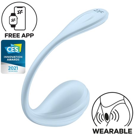 Satisfyer Smooth Petal - Stimolatore Punto G Azzurro con App Gratuita