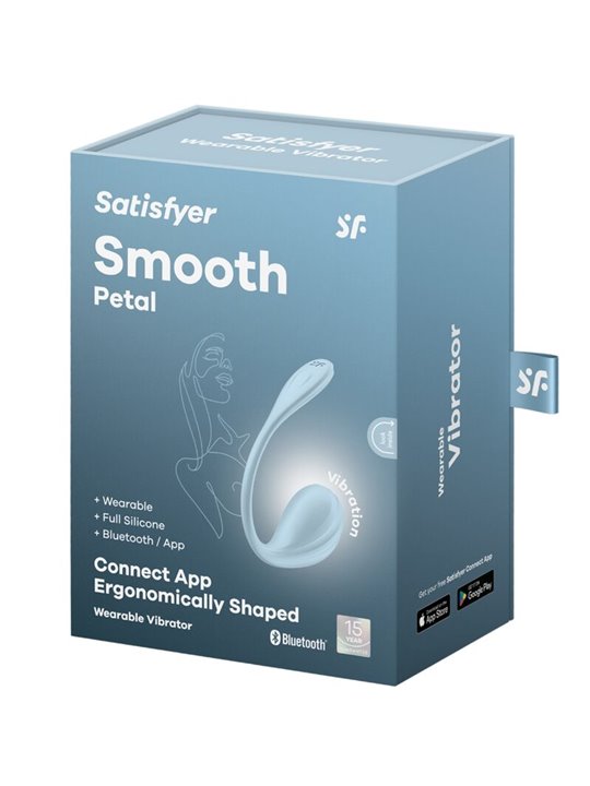Satisfyer Smooth Petal - Stimolatore Punto G Azzurro con App Gratuita