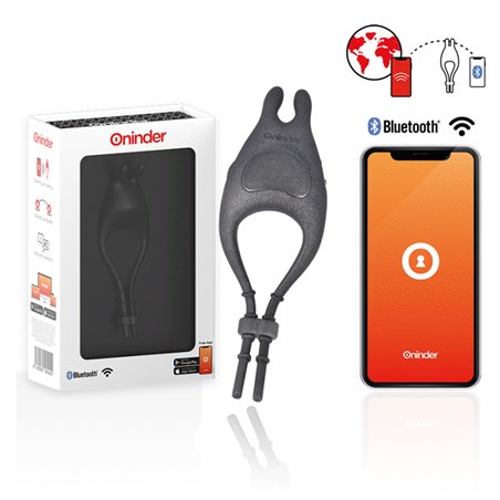 Oninder Pampa - Anello Fallico Regolabile con Vibrazione e Stimolatore Rabbit