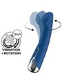 Satisfyer Spinning G-Sport 1 - Vibratore Blu in Silicone con Testa Rotante