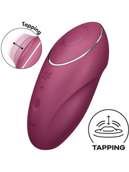 Satisfyer - Tap & Climax 1 Lay-On Vibrator Red