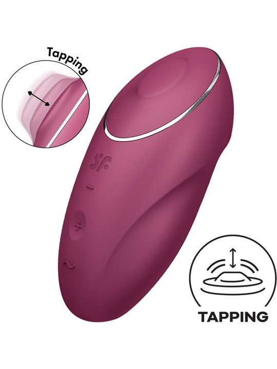 Satisfyer - Tap & Climax 1 Lay-On Vibrator Red