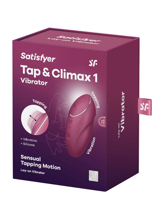 Satisfyer Tap & Climax 1 - Vibratore da Appoggio Rosso con Funzione Tocco