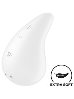 Satisfyer Dew Drop - Vibratore Bianco da Appoggio a Forma di Goccia