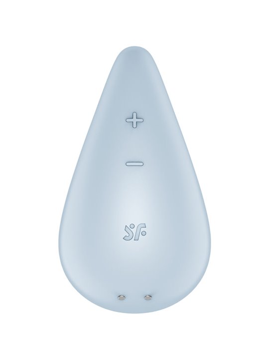 Satisfyer Dew Drop - Vibratore Blu da Appoggio a Forma di Goccia