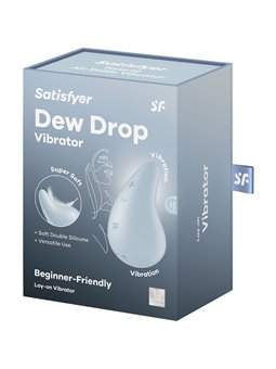 Satisfyer Dew Drop - Vibratore Blu da Appoggio a Forma di Goccia