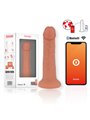 Oninder Bogotà - Dildo Vibratore Medio 9 Vel. Beige 20 Cm con App Gratuita