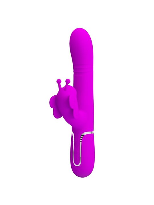 Pretty Love - Multifunction Rabbit Vibrator 4 In 1 Butterfly Fuchsia