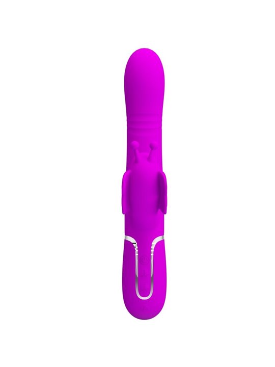 Pretty Love - Multifunction Rabbit Vibrator 4 In 1 Butterfly Fuchsia