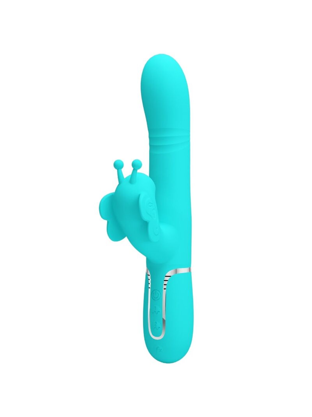 Pretty Love - Multifunction Rabbit Vibrator 4 In 1 Butterfly Aqua Green