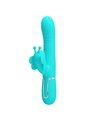 Pretty Love - Vibratore Rabbit Multifunzione in Silicone 4 in 1 Verde Acqua