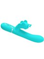 Pretty Love - Multifunction Rabbit Vibrator 4 In 1 Butterfly Aqua Green