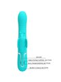 Pretty Love - Multifunction Rabbit Vibrator 4 In 1 Butterfly Aqua Green