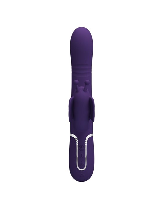 Pretty Love - Vibratore Rabbit Multifunzione in Silicone 4 in 1 Viola