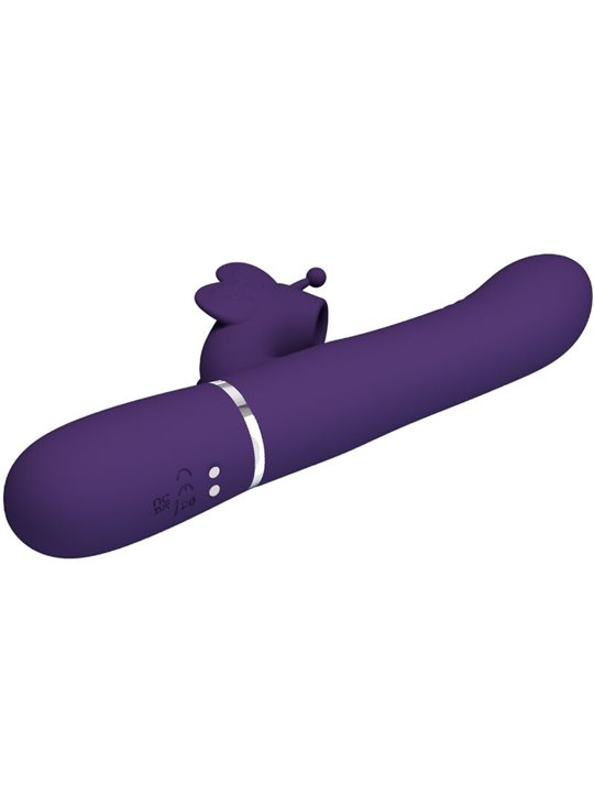 Pretty Love - Vibratore Rabbit Multifunzione in Silicone 4 in 1 Viola
