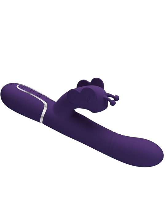 Pretty Love - Vibratore Rabbit Multifunzione in Silicone 4 in 1 Viola
