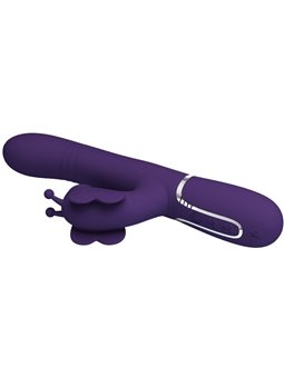 Pretty Love - Vibratore Rabbit Multifunzione in Silicone 4 in 1 Viola