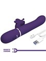 Pretty Love - Vibratore Rabbit Multifunzione in Silicone 4 in 1 Viola