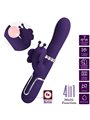 Pretty Love - Vibratore Rabbit Multifunzione in Silicone 4 in 1 Viola