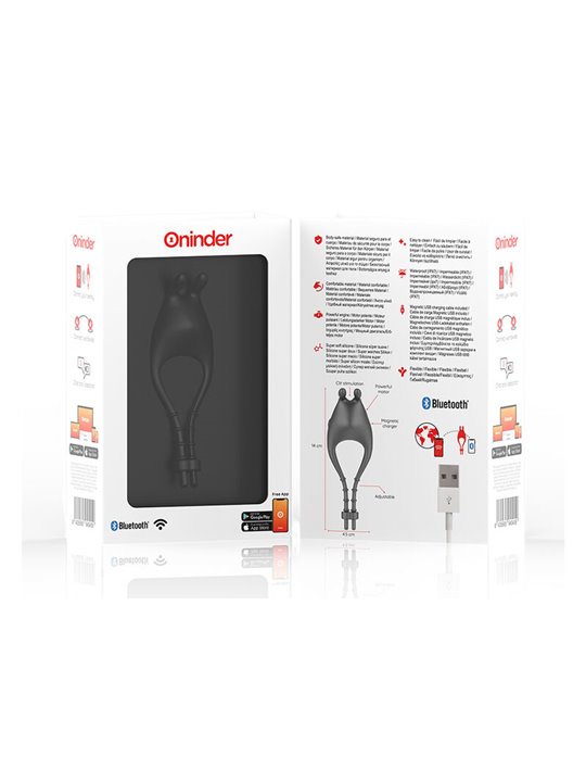 Oninder Pampa - Anello Fallico Regolabile con Vibrazione e Stimolatore Rabbit