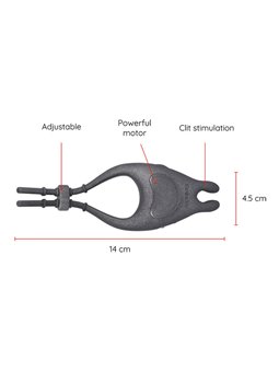 Oninder Pampa - Anello Fallico Regolabile con Vibrazione e Stimolatore Rabbit